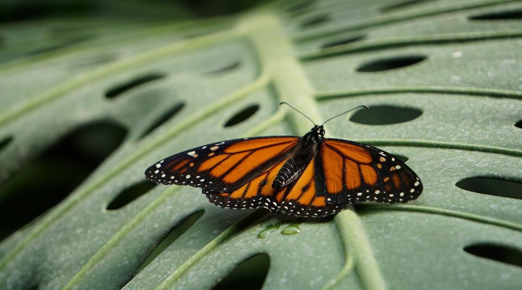 Afbeelding bij De jaarlijkse trek van de Danaus plexippus, beter bekend als de monarchvlinder.
